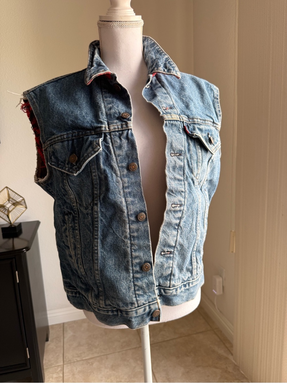 Levi's Light Blue Denim Sleeveless Vest